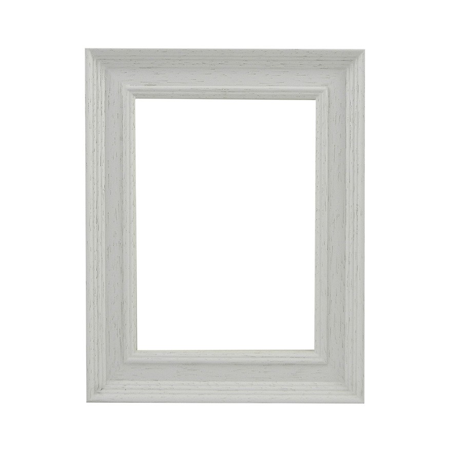 Picture Frame - Scoop Open Grain White Scooped