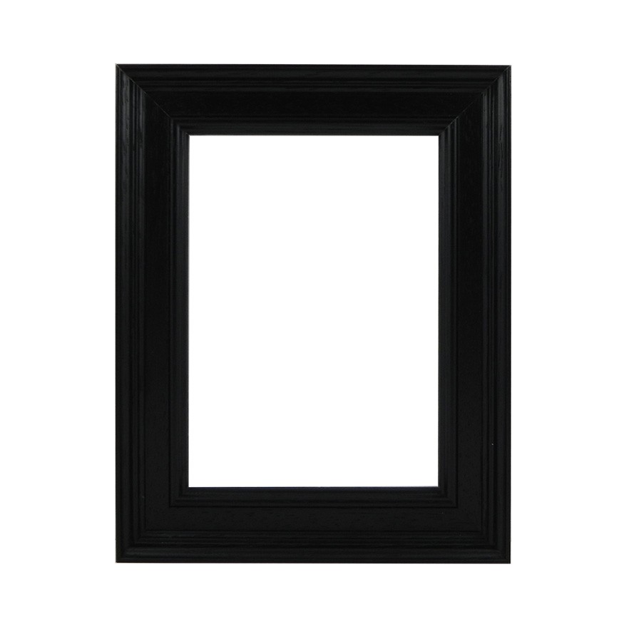 Picture Frame - Open Grain Black Stepped