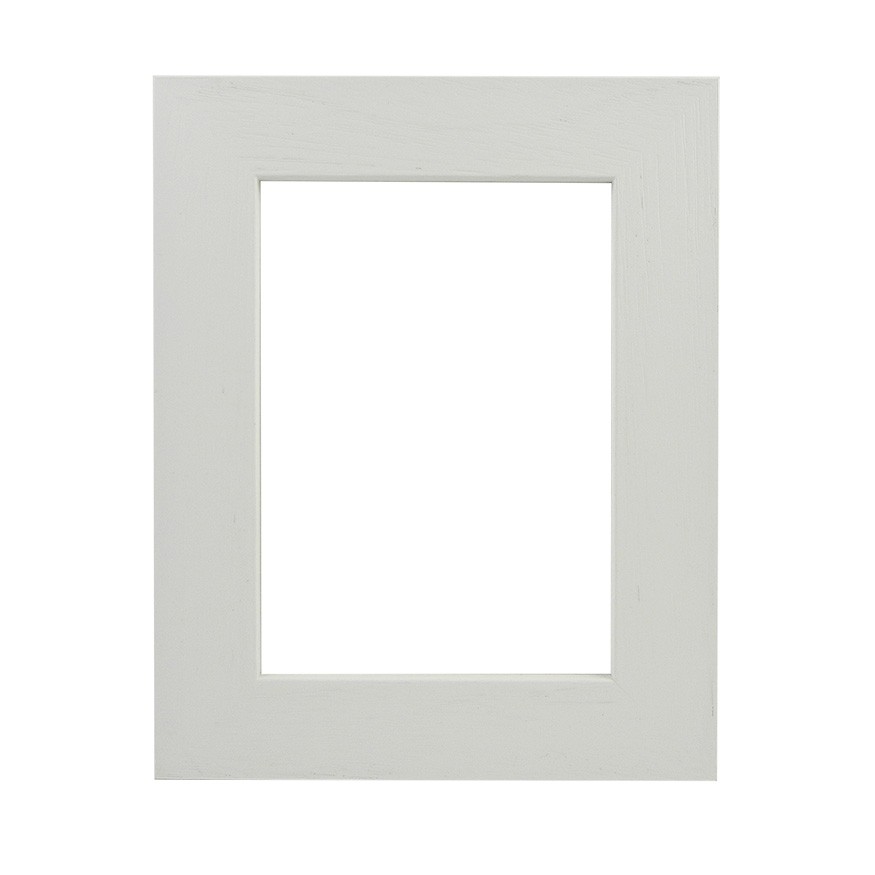 Picture Frame - Flat Open Grain White Wide