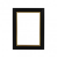 Picture Frame Black With Gold Edge
