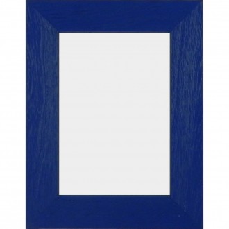 Solid Wood Scratched Grain Picture Frame Blue