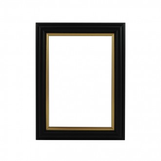 Picture Frame - Black With Gold Edge