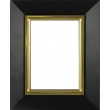 Picture Frame Slick Black Gold Line