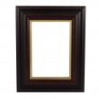 Brown With Gold Edge Wide picture frame - white background