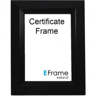 Certificate Frame A4 Black Chamgered Edge